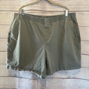 Olive Green Elastic Waist Land's End mid-rise shorts women's size 20W